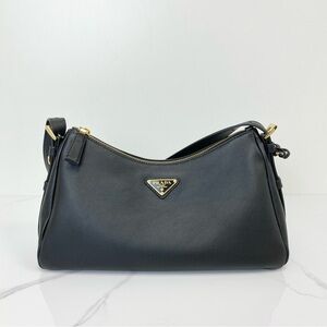 Prada Aimee Medium Leather Shoulder Bag